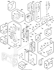 Discharge Chute Group Diagram and Parts List for 1696833-03 (ELITE1527)(2019) Briggs and Stratton Snow Blower